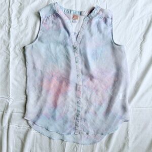 Canyon River Blues Pastel Sleeveless Blouse